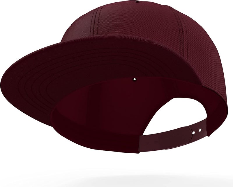 Daxton Store Classic Blank Snapback Flat Bill Visor Hat Cap One Size Adjustable Back - Image 2